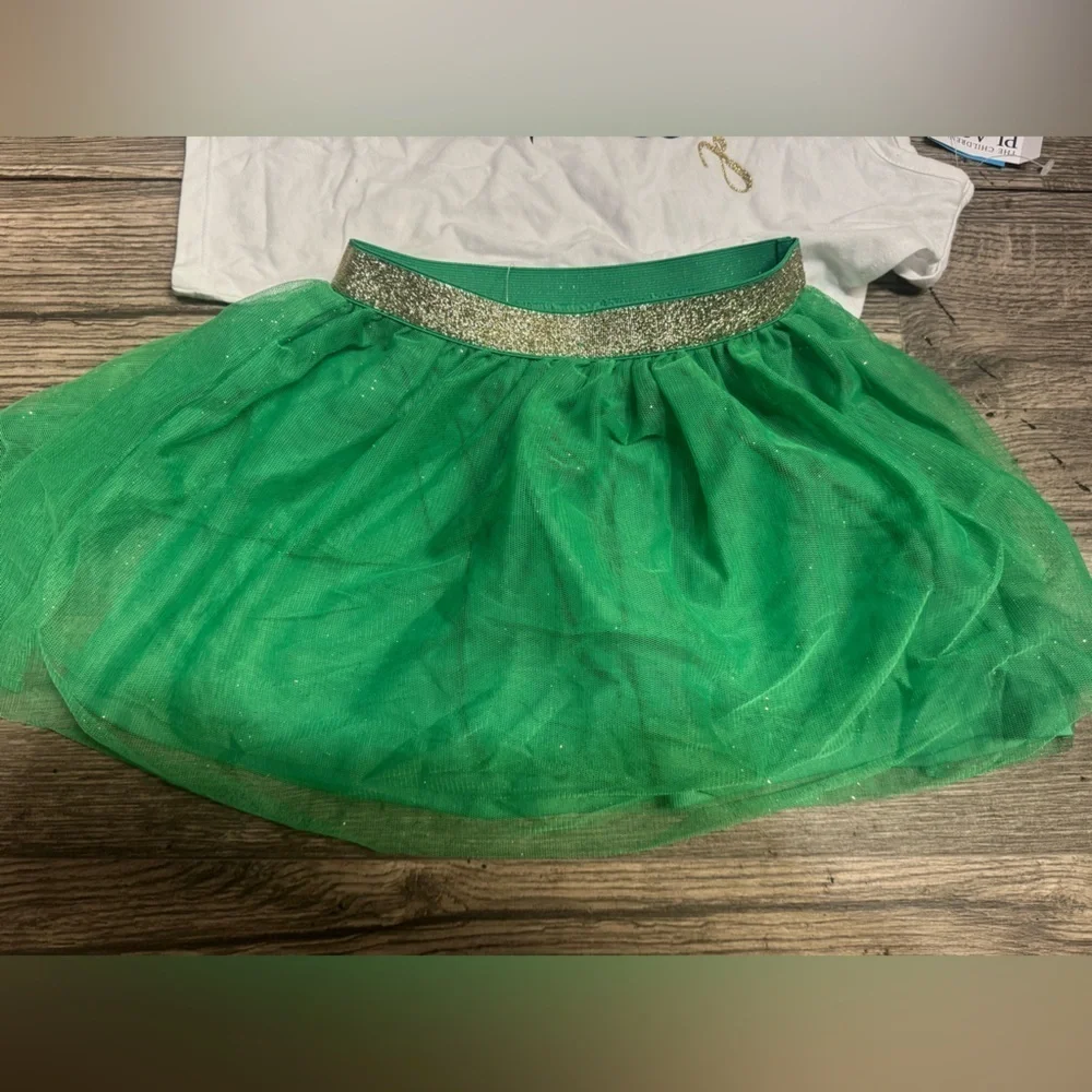 The Children's Place Green Skirt with Gold Accents